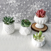 Moule en silicone personnalisé pour pot à bougie en béton, ciment, résine, gypse, rond, carré, cylindrique, moules pour pots de fleurs