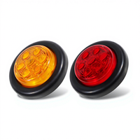 Promotion : Feu de position latéral rond à 7 LED de 2 pouces (50 mm) pour camion, 12V 24V, encastré avec montage par œillet, rouge, ambre, blanc, pour camion, remorque, camping-car