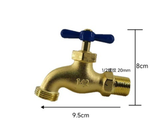 Buse en laiton plaqué cuivre de 1/2 pouce avec filetage allongé 1/2*3/4 pour <span class=keywords><strong>arrosage</strong></span> de jardin, <span class=keywords><strong>robinet</strong></span> - Product Image 2