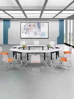 Table de conférence pliante en bois extensible moderne, table de réunion de bureau, table de formation scolaire