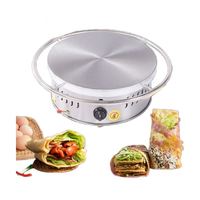 Machine à crêpes multifonctionnelle automatique à chauffage au gaz avec fonction de rotation, différents diamètres pour la création de crêpes et de snacks