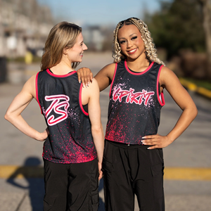 <span class=keywords><strong>Maillot</strong></span> de <span class=keywords><strong>basket</strong></span>-ball personnalisé en mesh respirant, imprimé par sublimation, t-shirt court de cheerleader, vêtements de sport, uniformes - Product Image 4