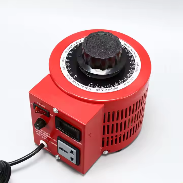 High Quality 500w 1000W 2000W Input 220V Output 0-300v Variac Voltage Regulator  with Plug