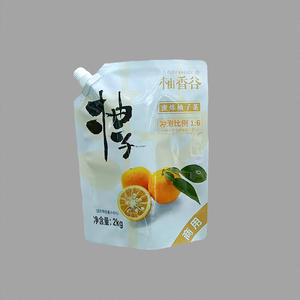 Sacs à bec de poche en PE blanc lait de qualité alimentaire personnalisés CPP anti-fuite et réutilisables pour jus boisson liquide gaufré avec thermoscellage - Product Image 1