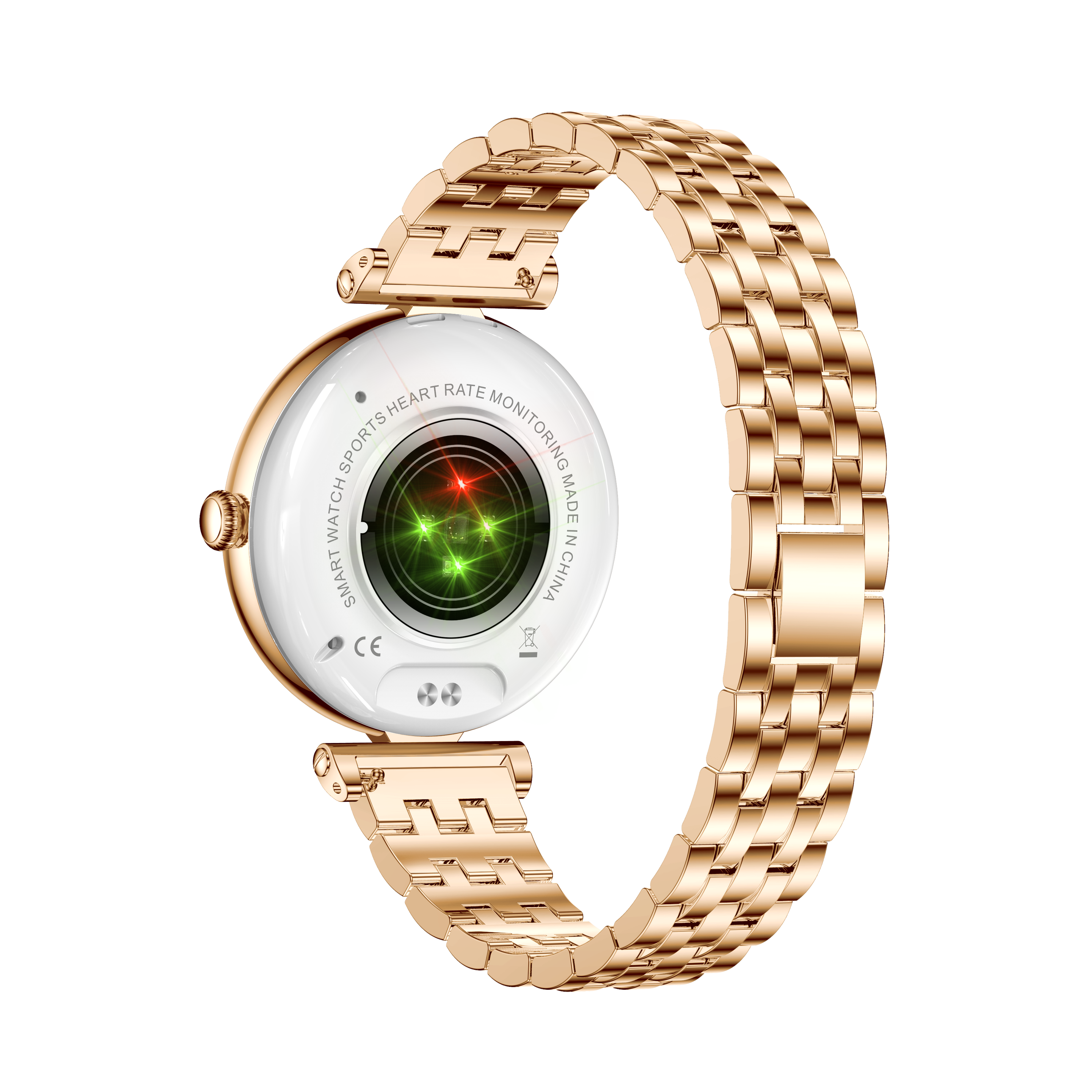 AK73 Lady Gold Luxury スマートウォッチ IP68 防水 1.28インチ AMOLED 