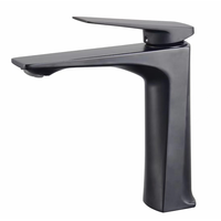 Keran Wastafel Kamar Mandi Satu Lubang Model Modern Tahan Lama, Terpasang di Dek, Bahan Zinc Alloy Chrome dengan Inti Keramik, untuk Grosir