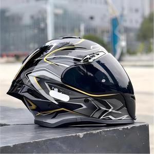 Casco de Motocicleta Integral ABS, Certificado DOT y ECE, Estilo Retro Vintage, Casco de Seguridad para Hombres y Mujeres, para Motocicletas Clásicas - Product Image 1