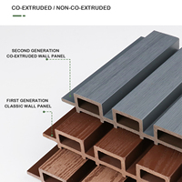 Revêtement mural extérieur classique en bois-plastique composite (WPC) à rainures, vente en gros
