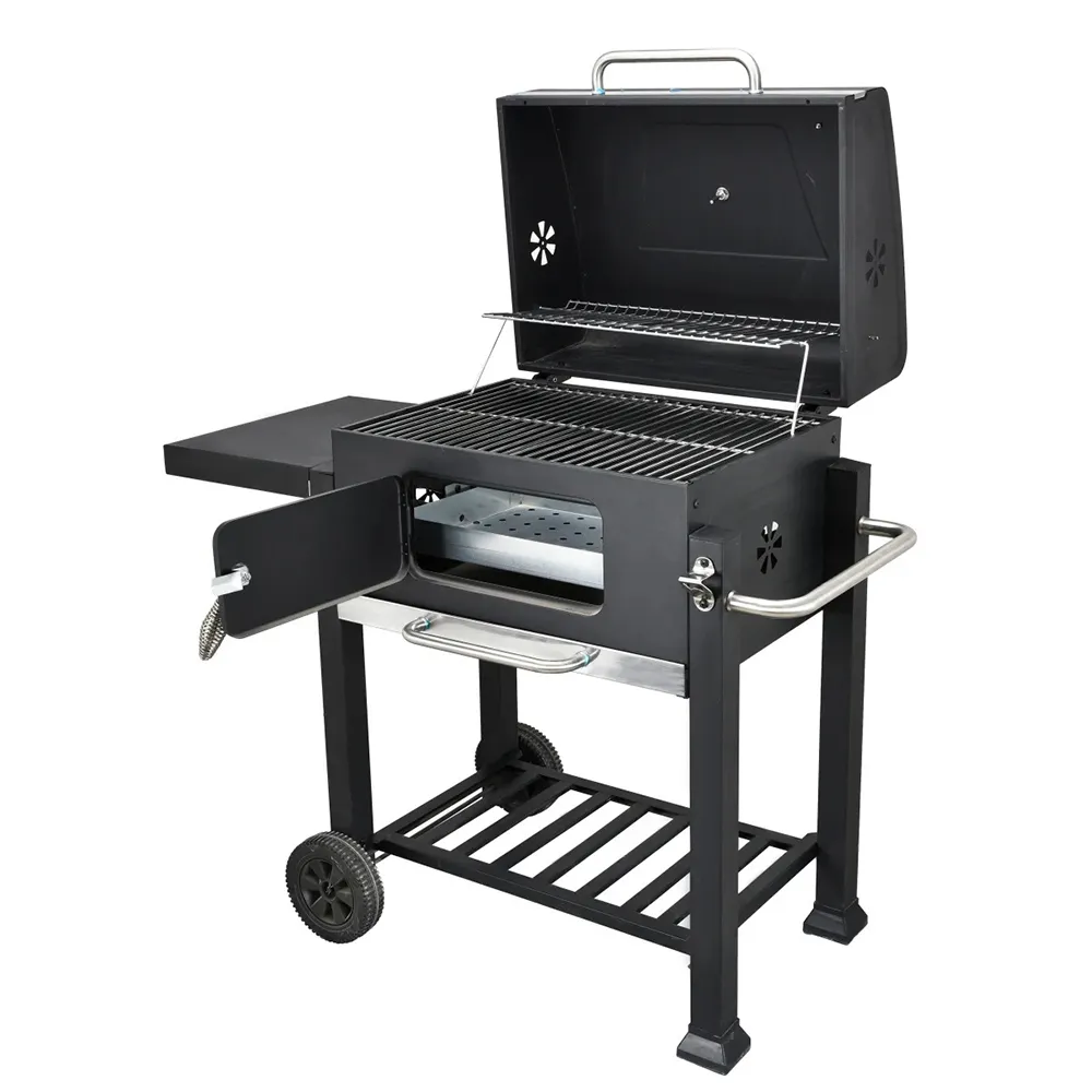 Parrilla Para Barbacoa Con Ruedas Parrilla,De Barbacoa Zware Trolley Vat Houtskool Bbq Grill/