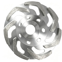 Meule diamantée en forme de V HuaYu A111 pressée à froid pour béton, à liaison résineuse, pour application de débavurage, tailles 4''-9''