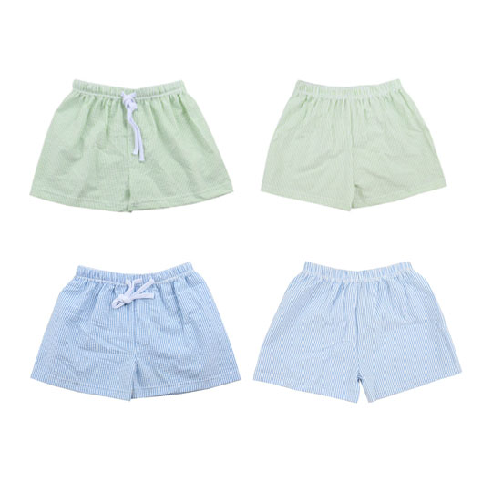 Оптовая продажа, Детская летняя пляжная одежда, Шорты для плавания для мальчиков seersucker, детские трусы