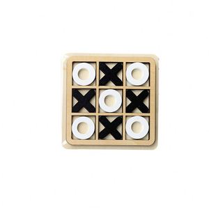 ECO Customized Logo Portable Bamboo & Wood Embossed Tic Tac Toe <b>Game</b> Set for Kids and Adults Promotional <b>Gift</b> - Product Image 1