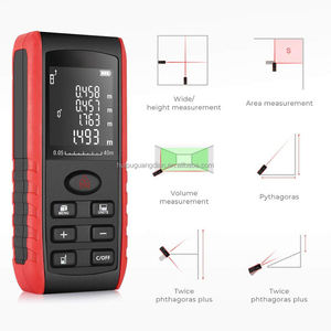 Misuratore <span class=keywords><strong>di</strong></span> Distanza Portatile Laser con Funzione <span class=keywords><strong>di</strong></span> Misurazione Area e Volume, Telemetro 40m E40 - Product Image 1