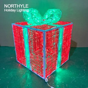 Escultura de Iluminación LED 3D con Motivos Navideños/Halloween, Juego de Cajas de Regalo de PVC, IP65 Impermeable, para Decoraciones Navideñas y de Paisajes - Product Image 5