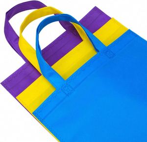 Custom Logo Birthday Party <b>Gift</b> Recycled Reusable Bulk Rainbow Candy Tote Coated Non-Woven Fabric <b>Bag</b> - Product Image 2