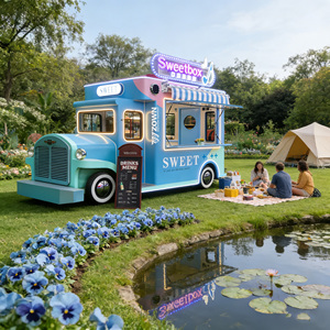 <b>Large</b> Capacity Fully Equipped Food Cart Mobile Concession Cart for <b>BBQ</b> Outdoor Festival Catering - Product Image 1