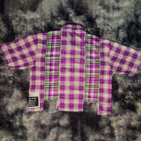 YSJY Großhandel Custom Siebdruck Logo Boxy Retro T-Shirt Plaid Shirt Schwergewicht gestreifte bedruckte Bottom-up-Shirts für Männer