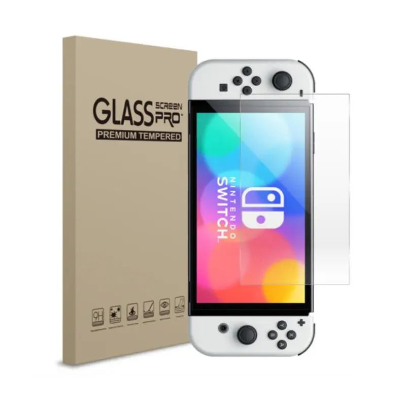 9H Hd Clear Game Player Gehard Glas Voor Nintendo Switch Oled Screen Protector