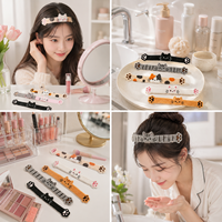 Pince à cheveux personnalisée style japonais avec broderie de chat et bande auto-agrippante, support de franges animaux personnalisé, vente en gros