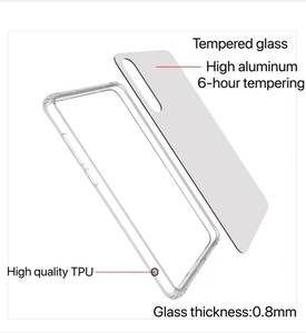 2023 accessoires de téléphone portable transparents Anti-jaunissement TPU + <span class=keywords><strong>coque</strong></span> de téléphone en verre trempé arrière pour Huawei P20 <span class=keywords><strong>Pro</strong></span> - Product Image 5