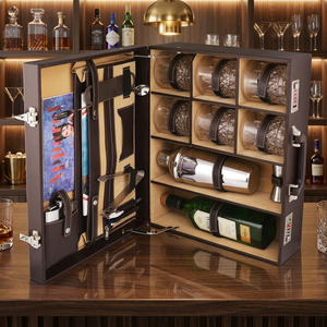 Top Selling Luxury Homeware Portable Wine Accessory Briefcase <b>Stainless</b> Steel Eco-Friendly Design Customizable Color Logo - Product Image 2