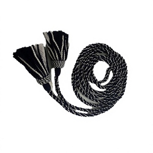 Cordon de chapeau ethnique et cérémoniel personnalisé, tressé torsadé à 3 brins, en Nylon/Polyester/Soie, écologique, pour sacs - Product Image 1