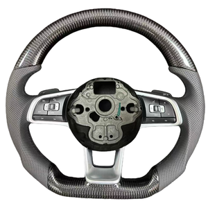 Volante Deportivo de Fibra de Carbono en Oferta, Compatible con <span class=keywords><strong>Volkswagen</strong></span> VW Polo MK7 Passat <span class=keywords><strong>Golf</strong></span> 4 5 6 7 <span class=keywords><strong>8</strong></span> GTI <span class=keywords><strong>R</strong></span> Line MK5 MK6 MK7 - Product Image 1