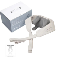 Masajeador de Cuello Inalámbrico Inteligente con Control Remoto, Alivio del Dolor, Masaje Shiatsu 3D con Amasamiento Profundo para Cuello y Hombros