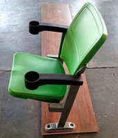 Chaises de stade avec accoudoirs et porte-gobelets, chaise pliante montée sur socle, siège de stade