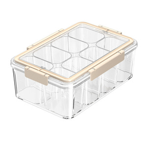 Portable Spice Storage Box Food Grade With Compartments Clip On Lid For Kitchen Travel Use Rectangle Shape Moisture Proof - Product Image 5