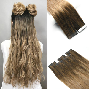 KSWIGS Extensions de cheveux super naturelles à trame unique, texture droite, sans produits chimiques, avec ruban adhésif invisible double face, 100% cheveux Remy alignés sur la cuticule - Product Image 5
