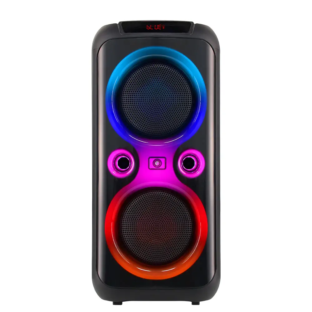 Auto-falante profissional portátil 8 polegadas, caixa de som para dj, canções, colorido, led, recarregável, para festas, karaoquê, novo, 2023