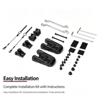Anti-Rüttel-Motorhaubenverschluss-Set, Salzsprühkorrosionsbeständig, Rauchschwarz für Jeep Wrangler JK JL Gladiator JT Offroad-Reparaturteile