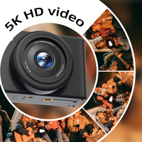 Caméra 360° Ultra HD 8K à écran rotatif de 3 pouces, grand angle de 90°, zoom optique 10x-20x, anti-tremblement, professionnelle, en promotion sur Amz