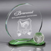 Trophée de golf en cristal de qualité supérieure, vente en gros d'usine, pour décoration de bureau et cadeau d'affaires