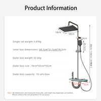 Meilleure vente en stock : Ensemble de douche thermostatique à touches piano, 4 modes, 4 sorties, jet doux, chromé – Le favori d'Europe et d'Amérique