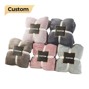 Couverture polaire tricotée personnalisée avec logo imprimé dessin animé, vente en gros, taille Queen, idéale pour les voyages en avion, best-seller - Product Image 1