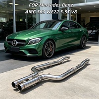 Pour Mercedes-Benz W177 A180 A200 1.3T M282 SS304 Downpipe à haut débit soudé TIG sans voyant d'avertissement (CEL) pour tuning de course
