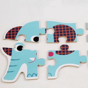 Rompecabezas de Madera con Forma de Animales de Dibujos Animados, 6 Piezas, Seguros para Niños, Juguetes de Bricolaje para Niños Pequeños de 2 a 4 Años - Product Image 2