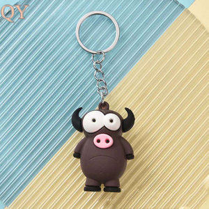 QY <b>Cute</b> Cartoon Animal <b>Bear</b> Keychain Silicone Rubber Pendant Key Ring Bag Charm Phone Strap Car Accessory Gift - Product Image 6