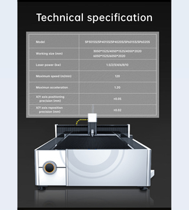 Nueva Máquina de Corte Láser de Fibra de Acero de Doble Mesa 2024, 2kw 3kw 4kw, Sistema de Control Cypcut, Compatible con Gráficos AI BMP PLT - Product Image 4