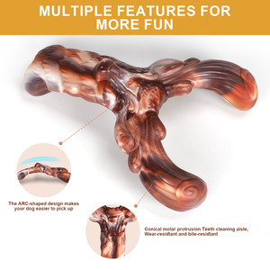 Giocattolo eco-friendly Anti-ansia cane da addestramento durevole indistruttibile corno di cervo masticare con sapore di manzo in Nylon - Product Image 4