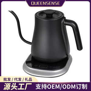 Hervidor de cuello de cisne de acero inoxidable con control de temperatura eléctrico para café de goteo con tapa y base giratoria de 360 grados - Product Image 5