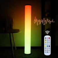 Télécommande Colorée Charge Rgb Atmosphère Lampe D'angle Moderne Simple Chambre Lampadaire Led Lumineux Cylindrique Lampe