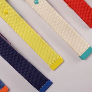 Porte-clés en tissu personnalisé de haute qualité et haute résistance, avec logo brodé sur mesure pour bagages, ruban, pendentif et boucle - Product Image 2