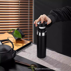 Stainless Steel <b>Insulated</b> <b>Mug</b> 316 White Black Straight Cup Quick Opening One Touch Lid Office Gift Commercial Home Vehicle Use - Product Image 4