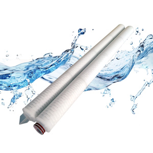 Élément filtrant plissé en PP de 1 micron, cartouche filtrante à grand débit de 40 pouces pour filtration industrielle - Product Image 1