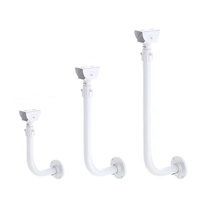 Fournisseur professionnel d'accessoires de vidéosurveillance 45mm de diamètre 60-120CM support de caméra de vidéosurveillance à montage mural en forme de J en alliage d'aluminium télescopique