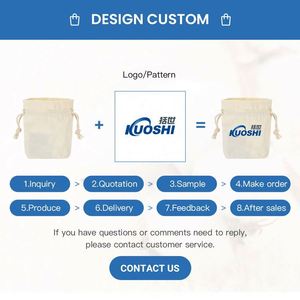 Reusable Custom Logo Portable Printed <b>Canvas</b> Cotton Double String Handbag Dust <b>Drawstring</b> Gift <b>Bag</b> - Product Image 5