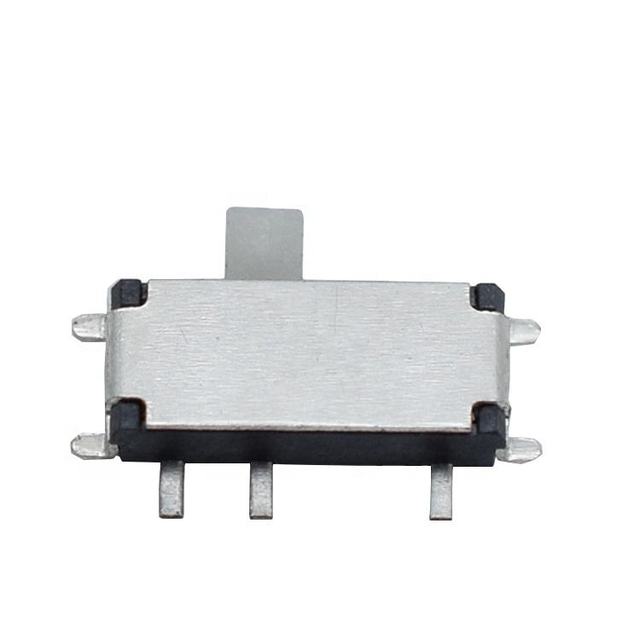 JLC MSK12C02 Copper 7 Pin SMD Micro Slide Switch DC 4V 50mA Horizontal 2 Position 2P2T White Acrylic Handle 30000 Times